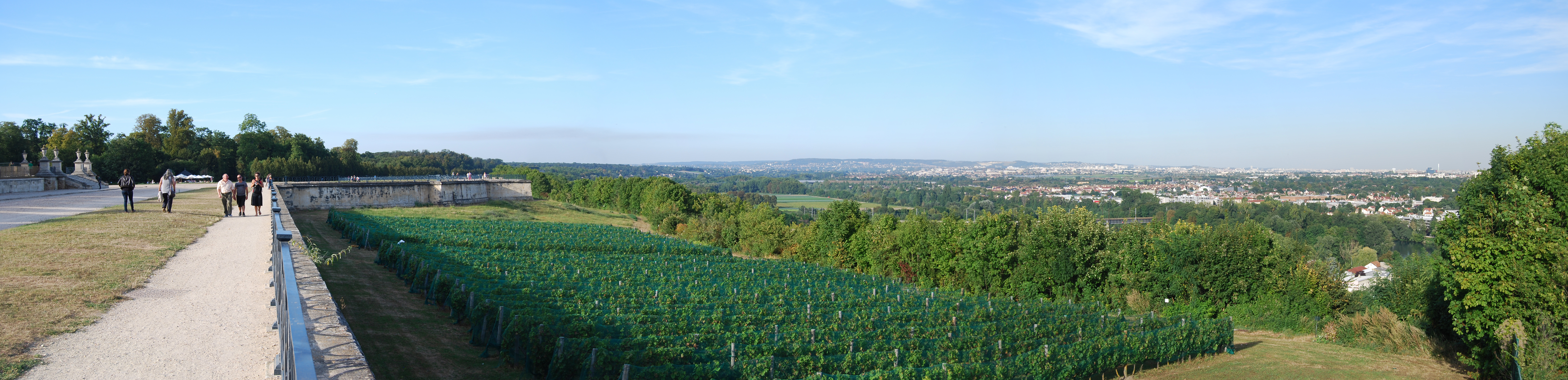 La Terrasse de Saint-Germain-en-Laye : un sommet de coteau magnifié par une promenade de 2400 m de long, en balcon sur la vallée de la Seine (boucle de Croissy)