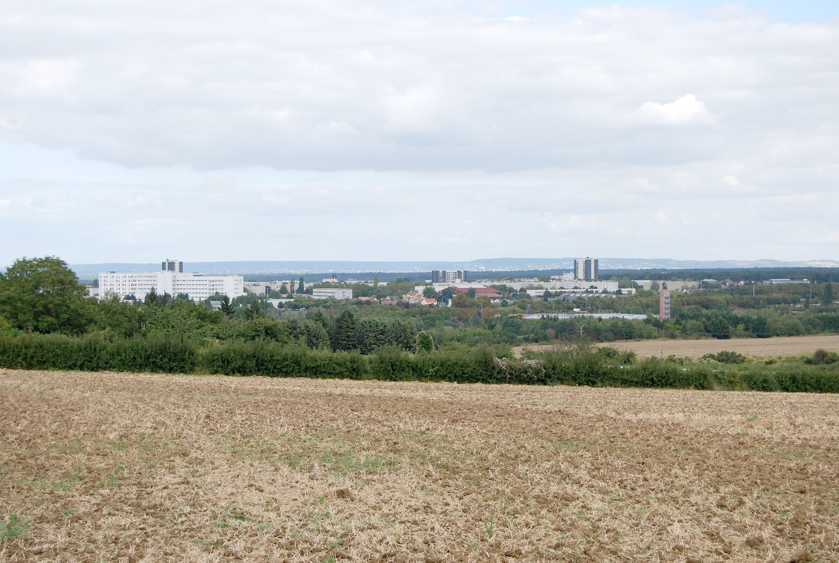 Vue sur Poissy depuis la Bidonnière