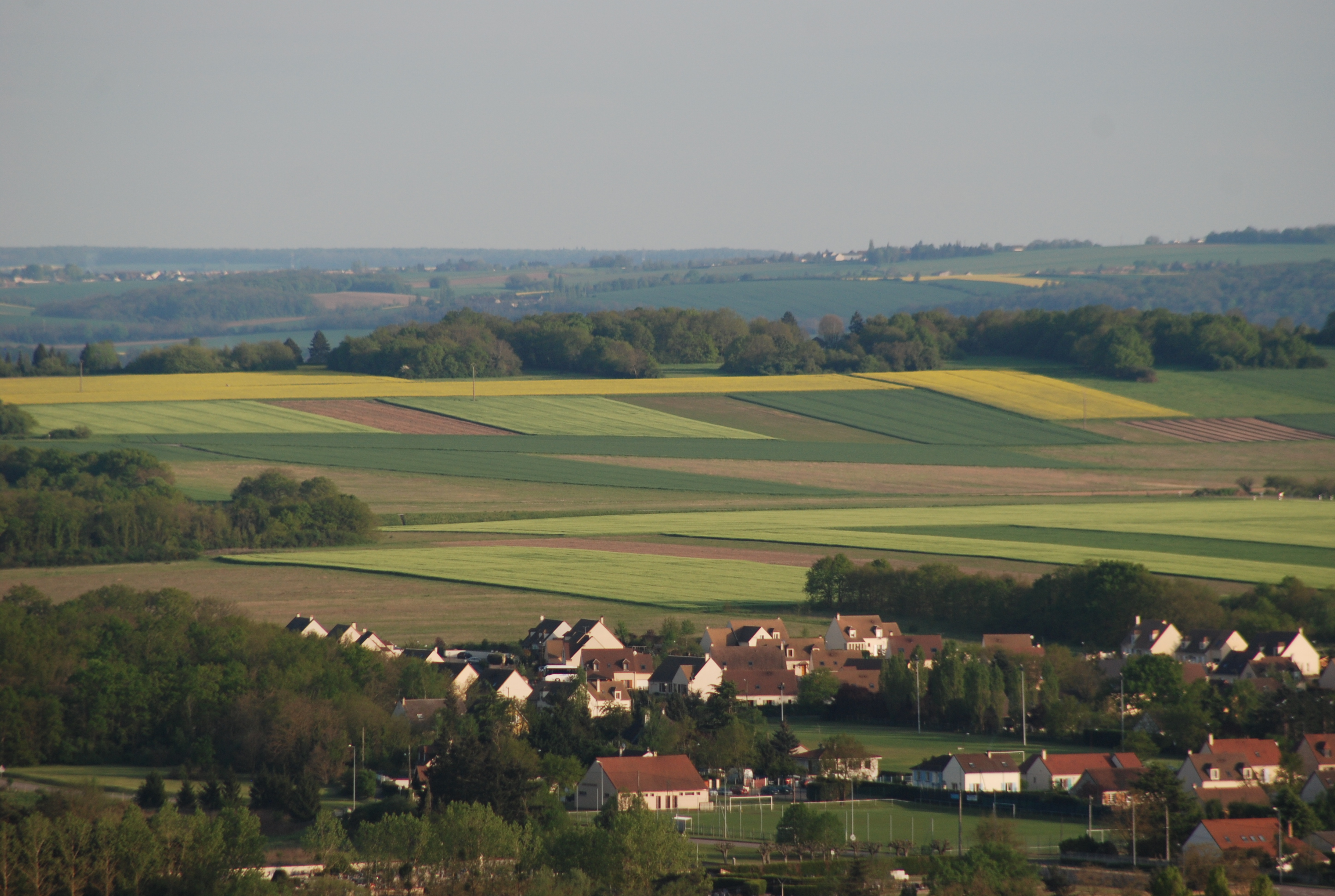 Un beau damier de champs vers Gommecourt