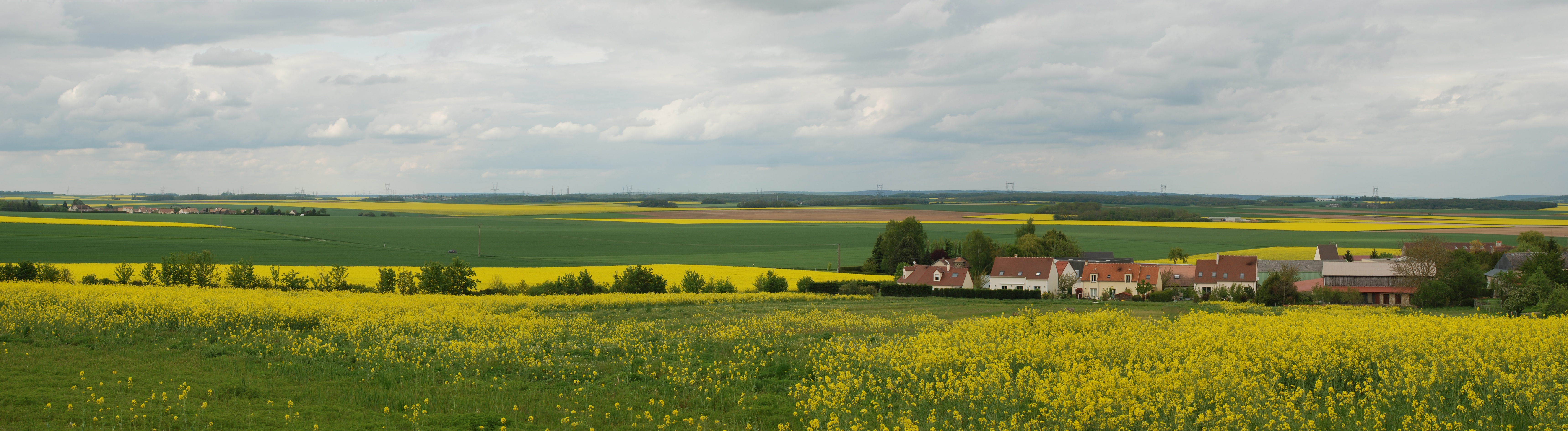 Le plateau du Mantois, tel qu’il se découvre depuis la ride de Thoiry (vers Goupillières)