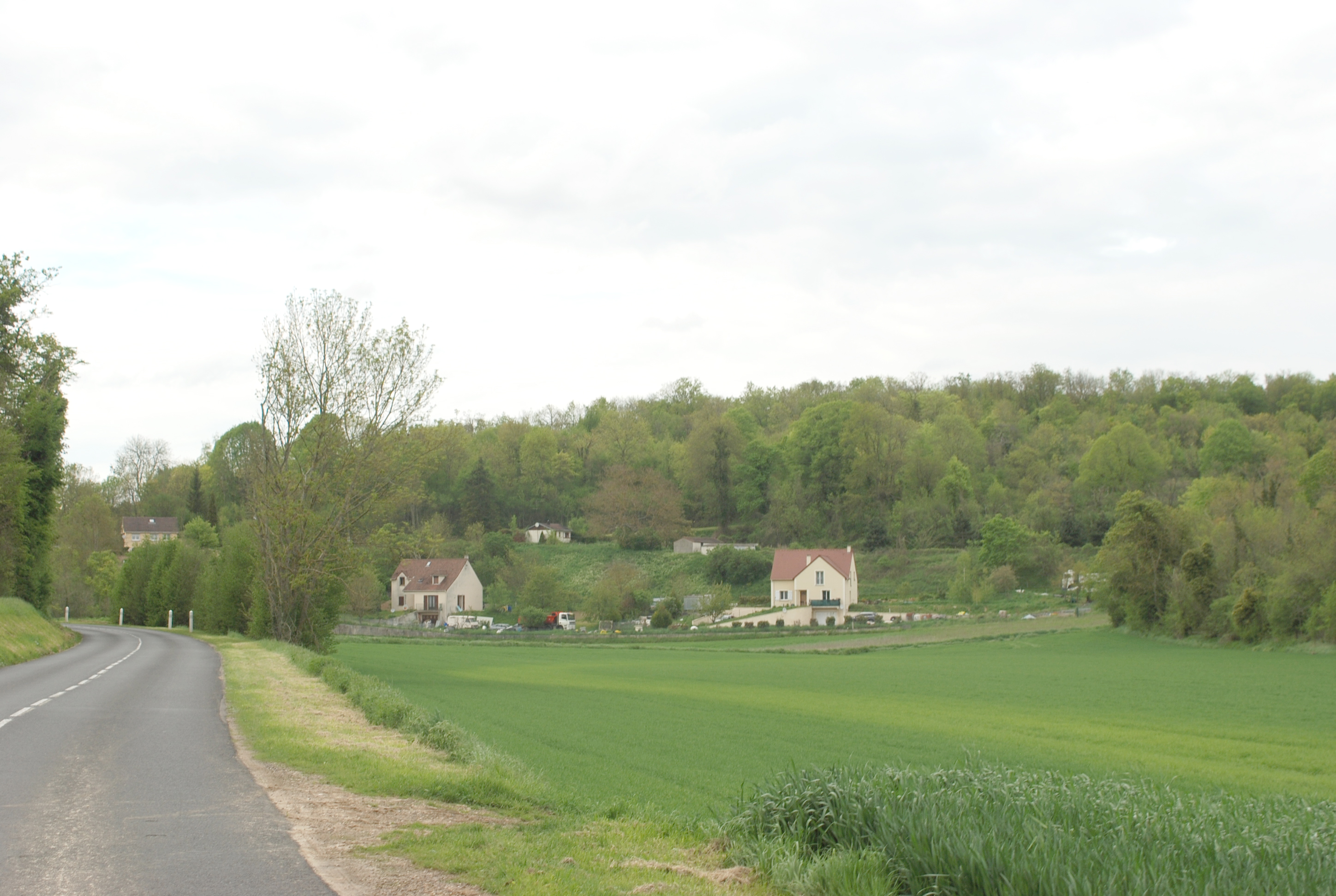  Une prairie au pied de la ride du Tertre-Saint-Denis, vers Saint-Illiers-le-Bois, qui trahit la nature plus humide des sols au pied des rides sablonneuses