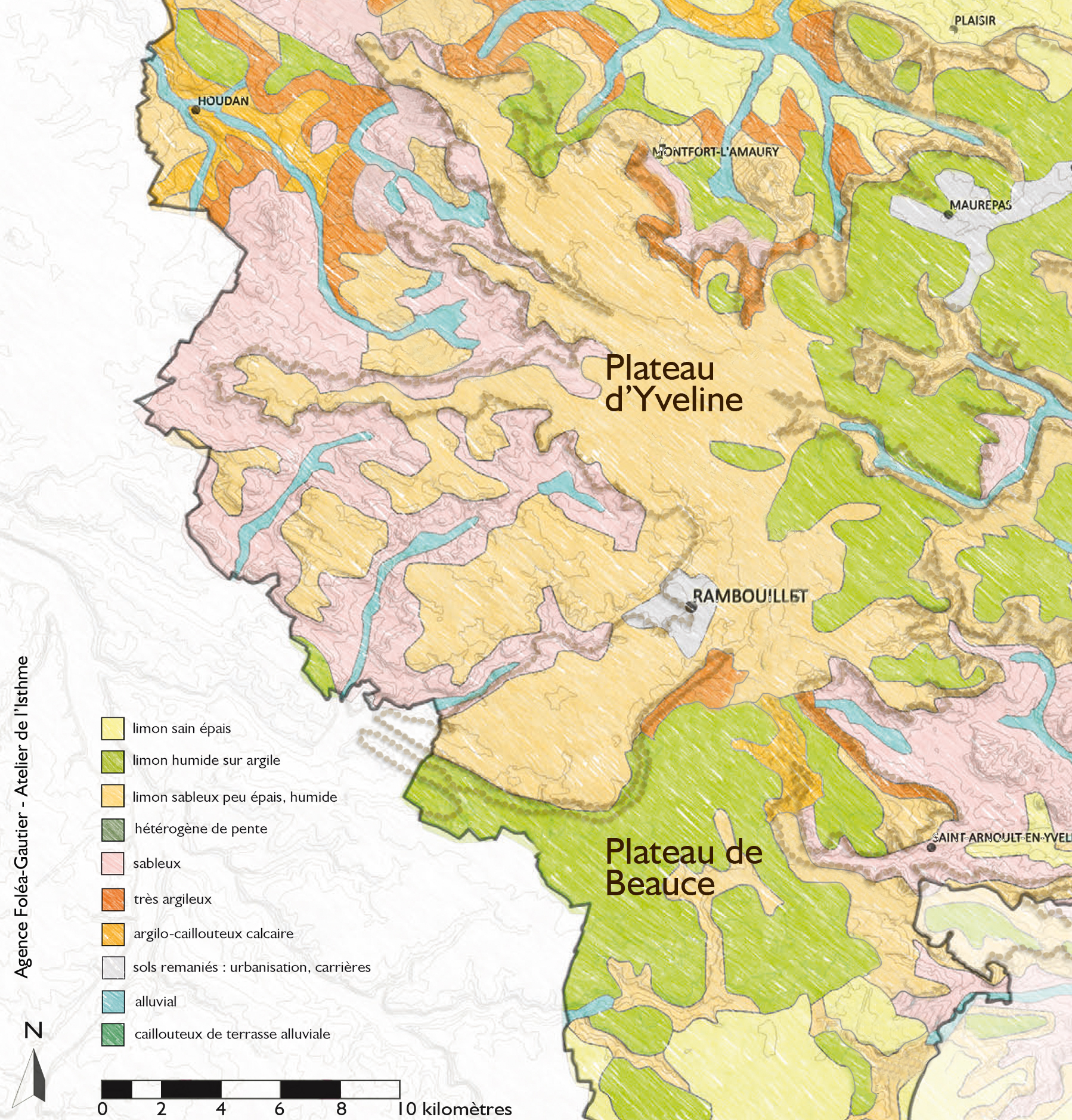 Du plateau d’Yveline au plateau de Beauce : variations géologiques