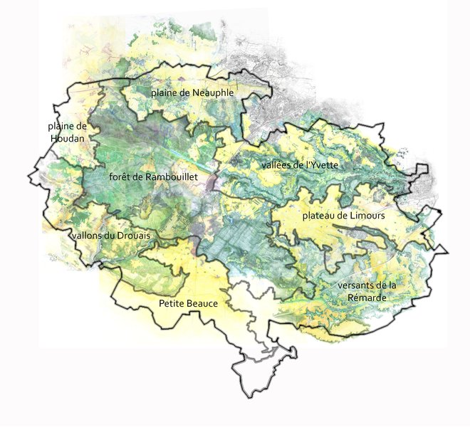 Les entités paysagères du Parc Naturel Régional de la Haute Vallée de Chevreuse